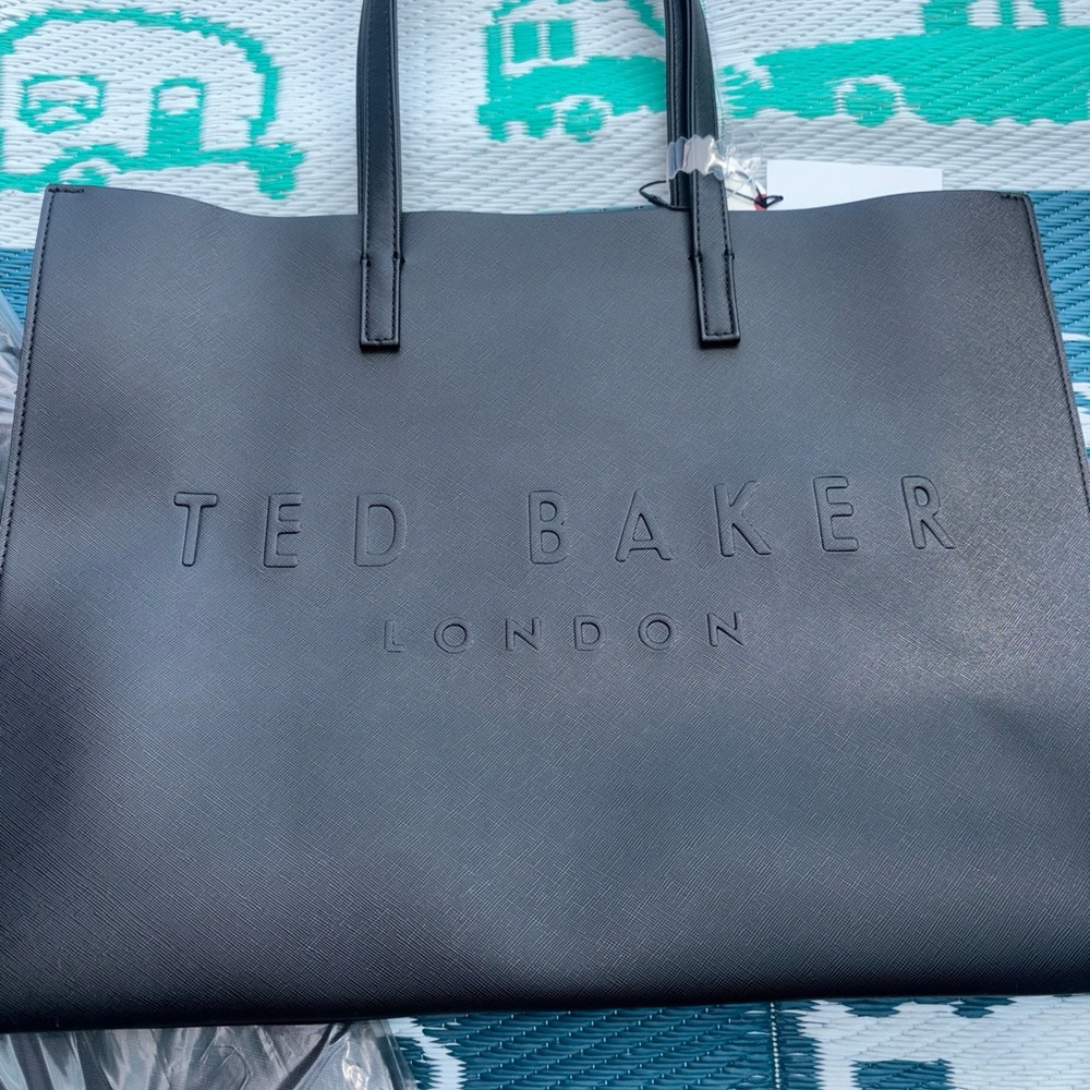 Ted Baker London Women’s Black Tote Bag “The Icon” Embossed Logo